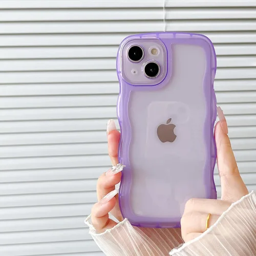 Miniatura 9 de FABSPARK - Funda para iPhone 11, diseño simple, marco ondulado, estética, silicona suave, color beige