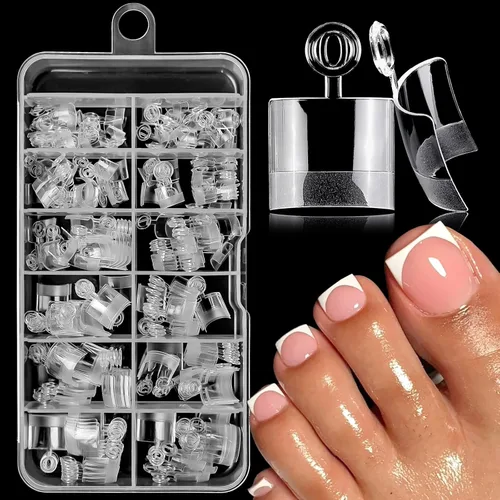 Miniatura 14 de 240 puntas de uñas de gel extra cortas, uñas postizas de almendra, uñas postizas transparentes, uñas cortas XS de almendra, puntas de uñas