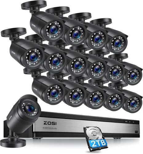 Miniatura 14 de ZOSI Sistema de cámara de seguridad para el hogar 3K 5MP Lite con detección de vehículos humanos AI, H.265+ DVR de vigilancia de 8 canales y 4
