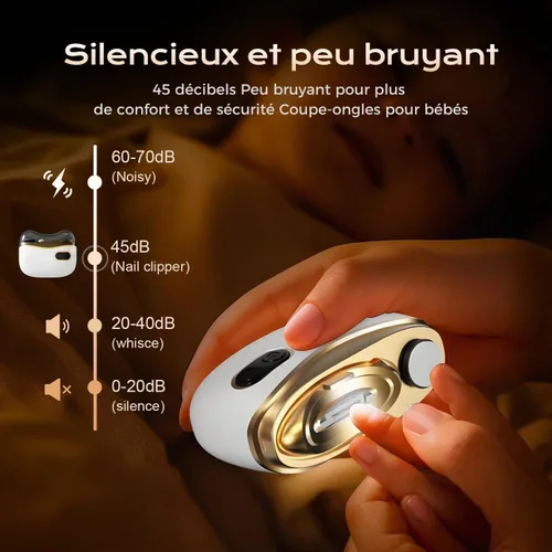 Miniatura 7 de Cortaúñas eléctrico, cortaúñas automático de pulido eléctrico, recortador de uñas multifuncional con 2 velocidades ajustables para personas mayores