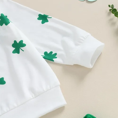 Miniatura 6 de Ropa para el día de San Valentín para bebé, sudadera de manga larga con letras, pantalones deportivos elásticos para otoño e invierno