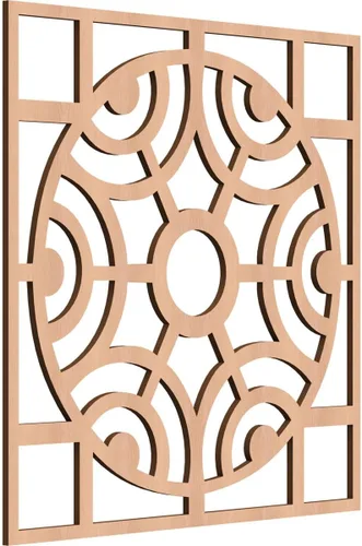 Miniatura 20 de Walton Paneles de pared decorativos de madera con calado, pequeños, 11 3/8 pulgadas de ancho x 11 3/8 pulgadas de alto x 1/4 pulgadas de alto, nogal