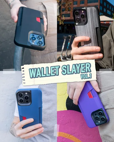 Miniatura 6 de Smartish® Funda tipo cartera para iPhone 13 Pro Max - Wallet Slayer Vol. 1 [Delgada + Protectora] Con tarjetero para tarjetas de crédito - Probada