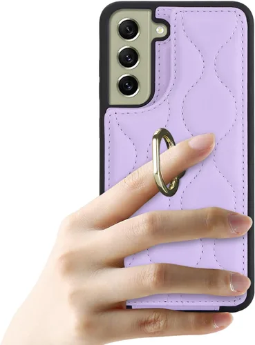 Miniatura 6 de Lipvina Funda para Samsung Galaxy S22 5G con tarjetero para mujer, tarjetero de crédito, soporte de anillo de soporte, funda tipo cartera