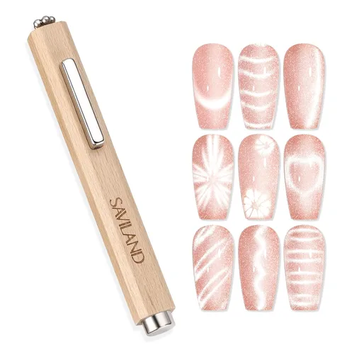 Miniatura 17 de SAVILAND Essentials Ojo de Gato Magnético para Uñas: Esmalte de Uñas Gel Ojo de Gato Marrón 3-en-1 N35 Neodimio Barra Magnética de Tira Larga