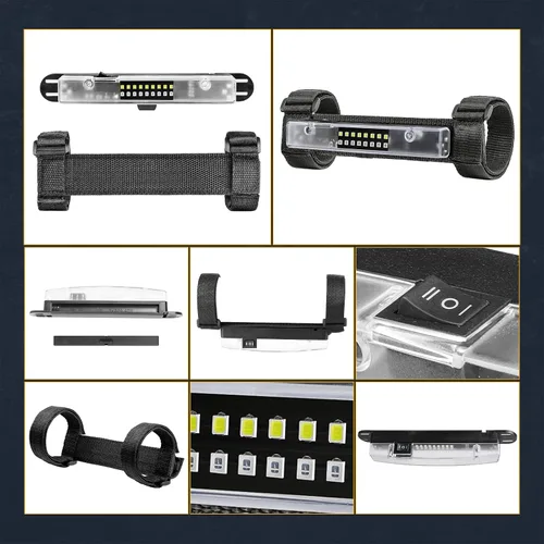 Miniatura 6 de Nirider Luz Interior UTV Universal Montaje en Barra Antivuelco Luces LED Luces de Jaula Antivuelco Utilitaria Luz Interior de Cúpula de Cortesía