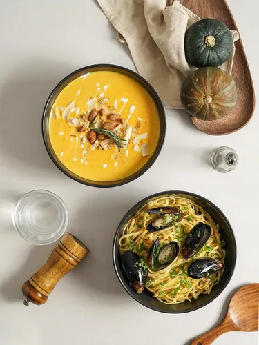 Miniatura 6 de Kanwone Tazones grandes para servir, 55 onzas, cuencos de cerámica para ensalada, pasta, tazones de sopa de porcelana, juego de 2, platos