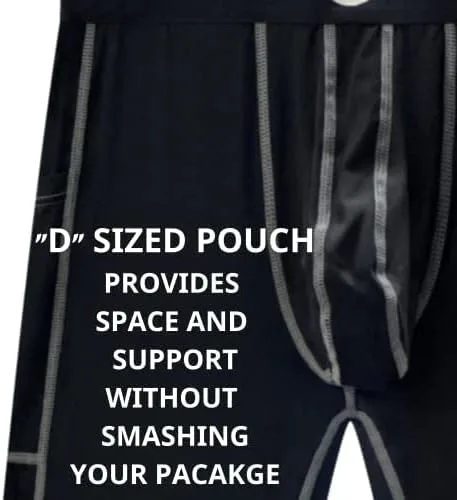 Miniatura 4 de Real Men D Pouch - Pantalones de compresión para hombre, leggings para hombre, pantalones de yoga, medias, capa base para hombres clima frío, Blanco