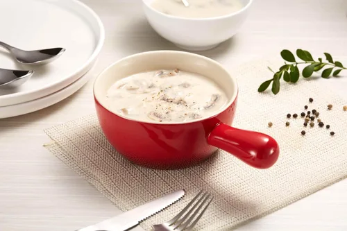 Miniatura 2 de Kook Cuencos de sopa de cebolla francesa, cuencos de cerámica apilables con asas, aptos para horno, microondas y lavavajillas, para cereales, sopas
