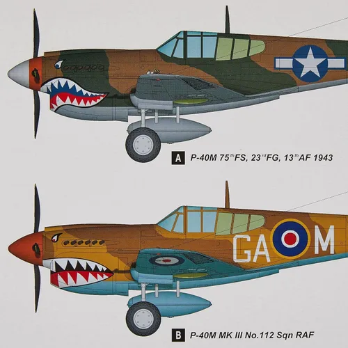 Miniatura 2 de Hobby Boss Kit de construcción de modelo de avión Kittyhawk P-40M de fácil montaje