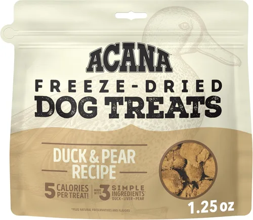 Miniatura 9 de ACANA Singles - Golosinas para perros sin granos con ingredientes limitados y receta de cordero y manzana liofilizada, bolsa de 3.25 onzas