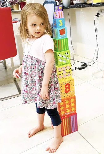 Miniatura 4 de Cajas de apilamiento de madera TOWO - Tazas anidadas y de clasificación con números, alfabeto, animales y bloques para niños pequeños - Cubos