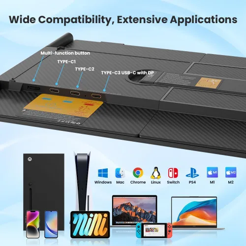 Miniatura 10 de 2025 Actualizado 14" Extensor de Pantalla para Laptop, Extensor de Monitor para Laptop Ultradelgado 1080P, Extensor de Monitor Portátil Ultraligero
