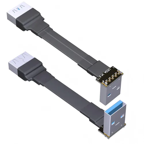 Miniatura 10 de ADT-Link - Cable de extensión USB 3.0 tipo A macho a USB A hembra, 90 FPV, delgado, plano, suave, flexible, FPC (2.0 in, S1A-S5T)