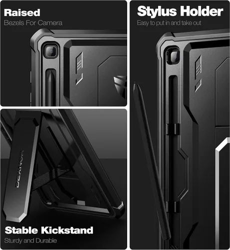Miniatura 5 de Dexnor Funda para Samsung Galaxy Tab S6 Lite de 10.4 pulgadas 2024/2022/2020, [Protector de pantalla integrado y soporte] con portabolígrafos