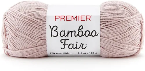 Miniatura 11 de Premier Yarns Hilo de bambú Fair DK, para tejer y tejer, mezcla de algodón para tejido y ganchillo en climas cálidos, color marfil