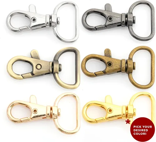 Miniatura 8 de CRAFTMEMORE Ganchos de presión de gatillo de 3/4 de pulgada, clásicos giratorios de langosta con cierre de pinza para bolso, 20 unidades, CSPS Dorado