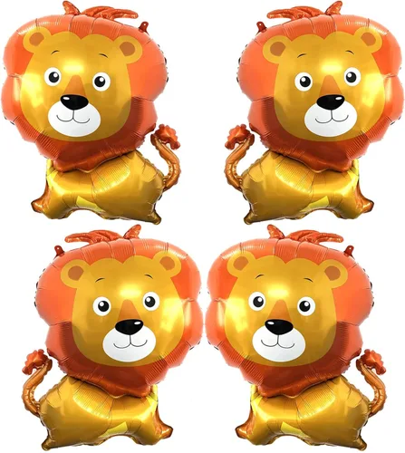 Miniatura 7 de Globos de Jirafa, Elefante, Vida Silvestre, Elefante, Mono, León, Jirafa, Leopardo en Forma de Globos para Decoraciones de Cumpleaños Infantiles