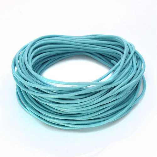 Miniatura 11 de Cordones de cuero redondos genuinos Beadnova de 0.05 a 0.19 in para el collar de la pulsera que rebordea la fabricación de la joyería, 01.blanco