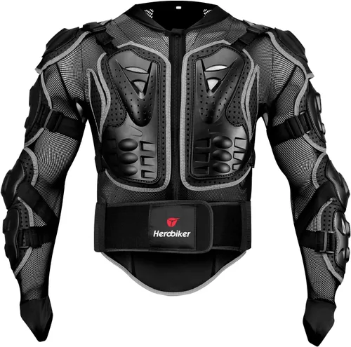 Miniatura 10 de HEROBIKER - Chaqueta de armadura completa para motocicleta, protección para la columna y el pecho, equipo de motocross, protector para motocicleta