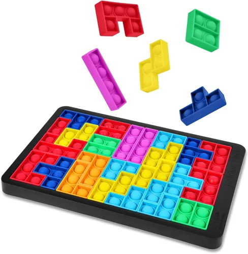 Miniatura 8 de Ainiv Juego de rompecabezas para ansiedad, juguete de rompecabezas de silicona, rompecabezas de silicona, rompecabezas de bloques de construcción