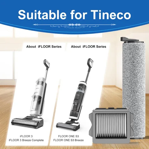 Miniatura 2 de Nukisa Piezas de trapeador de vacío compatibles con cepillo de rodillo Tineco, adecuado con ifloor 3 Series, Floor One S3 Series, Ifloor 5 Breeze