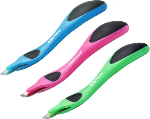 Miniatura 9 de Bostitch Removedor magnético profesional de grapas fácil, palillo extractor de grapas de color neón, herramienta removedor de grapas para oficina