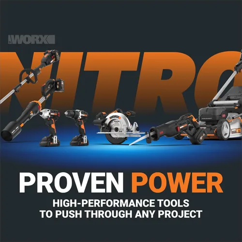 Miniatura 10 de Worx Nitro Clavadora Brad Inalámbrica de 20V 18GA, Pistola de Clavos Inalámbrica, Pistola de Clavos a Batería, Hasta 2 Pulgadas, Liberación