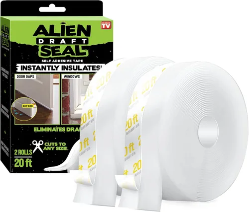 Cinta aislante Alien Draft de silicona transparente para sellar la puerta y tope de corriente debajo de la puerta para ventanas y fondos de puerta,