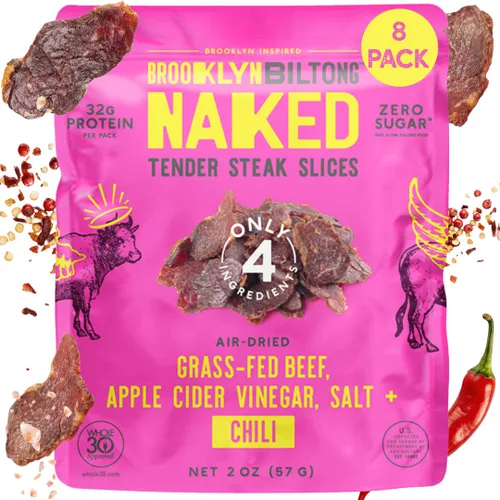 Miniatura 15 de Brooklyn Biltong Regalo de carne seca de res para hombres (Paquete de caja de regalo Biltong de 7) – Carne de res saludable alimentada con pasto