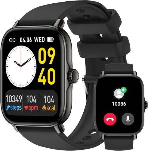 Leeyalan Reloj inteligente para hombres y mujeres (respuesta/hacer llamadas/control de voz AI) 1.91 pulgadas para teléfonos Android, iPhone Samsung