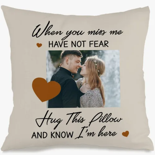 Miniatura 10 de Custom Single Image Pillow Case with Personalized Text Designed for Home Decoration and offering Gift Charm for Family Celebrations or Holidays