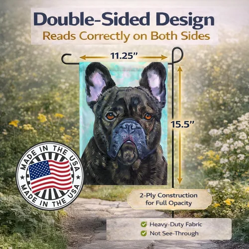 Miniatura 3 de Caroline's Treasures 7380GF - Bandera decorativa de bulldog francés con texto en inglés "Lookin at You" para jardín exterior, patio, parterres