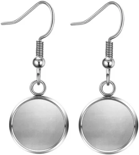 Adabele - 50 piezas de acero inoxidable quirúrgico de grado 316 hipoalergénico para aretes de alambre de gancho de pescado, bandeja de bisel en