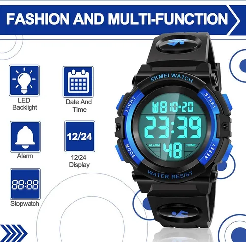 Miniatura 3 de Dodosky Reloj impermeable multifuncional LED para niños - Regalos para niños