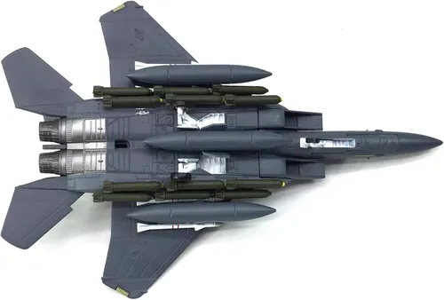 Miniatura 8 de TECKEEN Escala 1/100 F-15E Strike Eagle Model Plane Diecast para colección