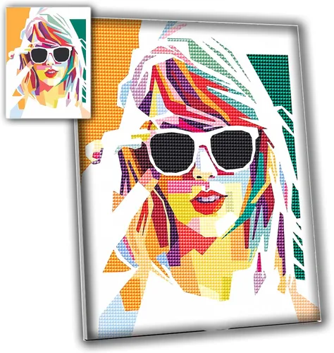Miniatura 9 de LETISH Pintura de diamantes para adultos, kit de pintura de diamantes para pared, decoración del hogar, manualidades (taladro de flash multicolor)