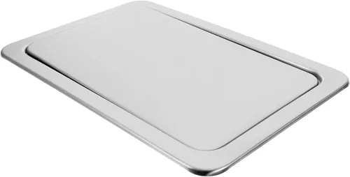 BESTOYARD Tapa de cubo de basura, tapa empotrada de acero inoxidable, tapa de basura empotrada, tapa de accesorio de cocina, tapa para el hogar,
