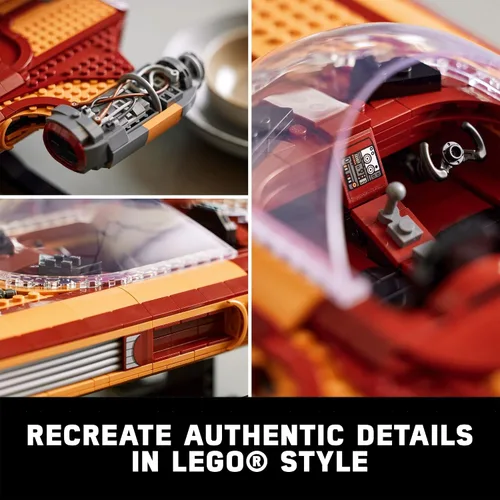 Miniatura 3 de LEGO Star Wars Luke Skywalker's Landspeeder 75341, kit de construcción Ultimate Collector Series Star Wars para adultos, incluye sable de luz Luke
