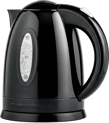 OVENTE Hervidor Eléctrico, 1.7L Calentador de Agua de Ebullición Rápida para Café o Té, Libre de BPA con Indicador de Nivel de Agua, Apagado