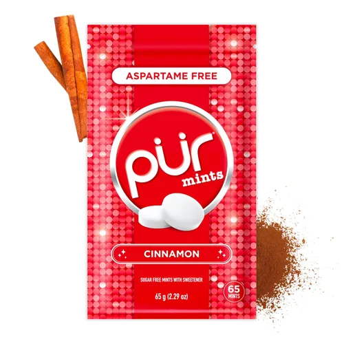 Miniatura 29 de PUR Mentas Mentas para aliento fresco sin aspartame Elaboradas con xilitol Sin azúcar, veganas, sin gluten Sabor natural a menta piperita
