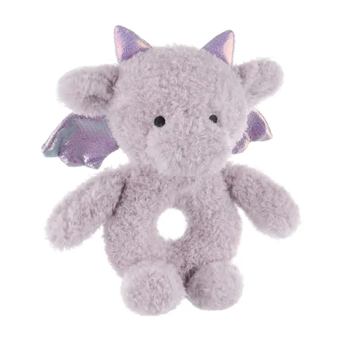 Miniatura 4 de Apricot Lamb Sonajero suave de dragón morado para niños y niñas, juguete de sonajero de peluche adorable para el recién nacido, 0-3 meses, 0-6 meses