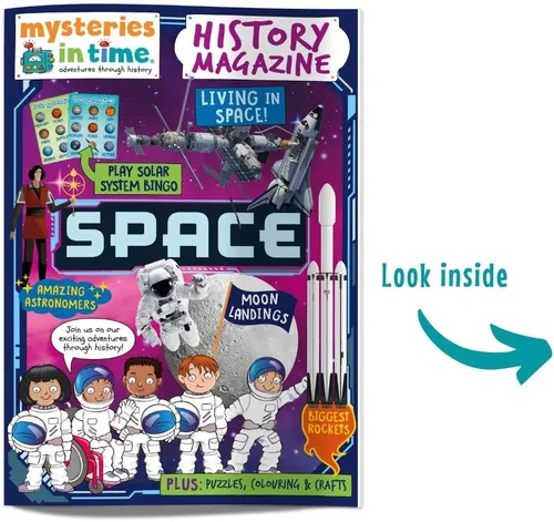 Miniatura 2 de Mysteries in Time Space - Paquete de actividades para niños de 6 a 11 años, con libro de historia y revista, perfecto para avión sin pantalla