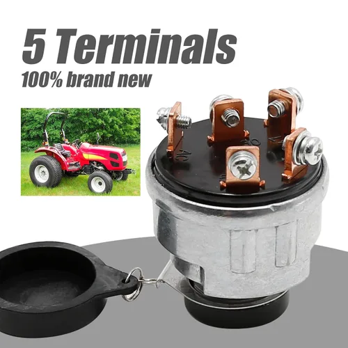 Miniatura 3 de Interruptor de llave de encendido, interruptor de encendido de 5 terminales de reemplazo para tractor Ford New Holland Shibaura 1000 1100 1110 1200