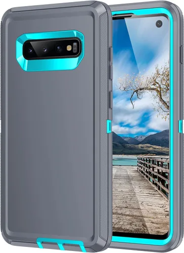 Miniatura 12 de Funda para Galaxy S10, [sin protector de pantalla] resistente a prueba de golpes, polvo y caídas, 3 capas de protección completa del cuerpo, funda