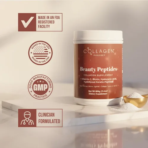 Miniatura 6 de Suplemento de colágeno en polvo para hombres y mujeres Fórmula de belleza multicolágeno 6 en 1 de primera calidad Vitamina C, ácido hialurónico