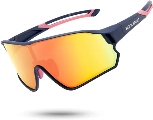 Miniatura 8 de ROCKBROS - Lentes de sol de ciclismo para mujeres y hombres, polarizados, con protección ultravioleta Blanco azul