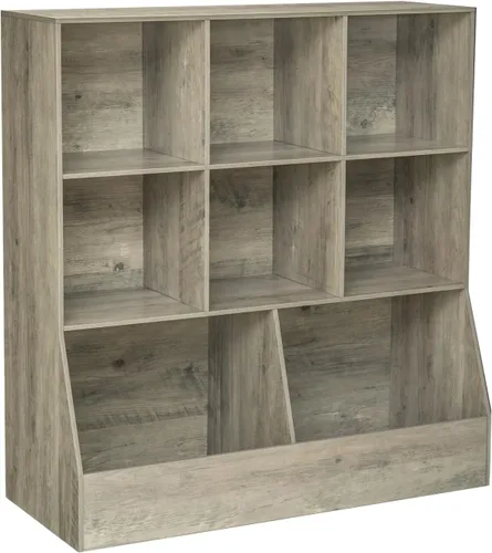 Miniatura 32 de DINZI LVJ Organizador de almacenamiento para juguetes, estantería para niños, gabinete de almacenamiento de juguetes de madera, estantería