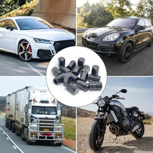 Miniatura 7 de Fekey&JF 16 piezas de tapas de vástago de válvula de neumático de auto, cubiertas de vástago de válvula de neumático de rueda de auto impermeables