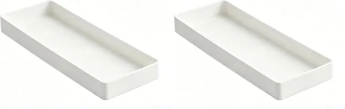 Miniatura 8 de Amazon Basics Organizador de escritorio de plástico - Medio bandeja accesoria, blanco 2-Blanco